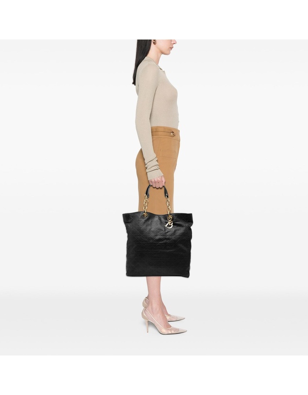 Pre-Loved by Azura Reborn - Pre-Loved Large Lambskin Cannage Lady Dior Soft Shopping Tote