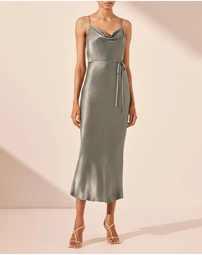 Shona Joy - La Lune Bias Cowl Midi Dress