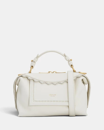 Oroton - Mica Broidery Mini Bowler Bag