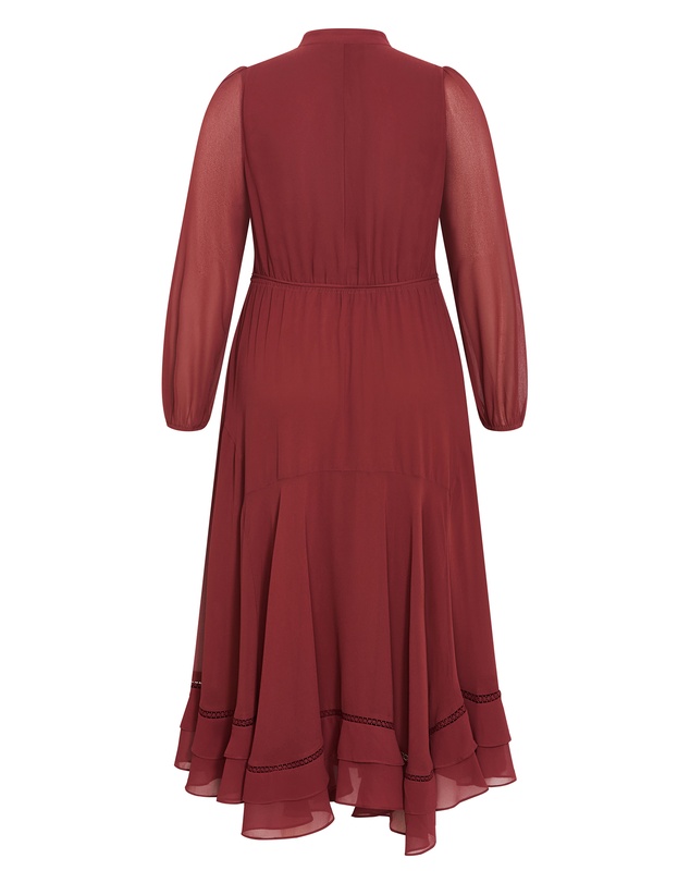 City Chic - Yasmine Long Sleeve Maxi Dress