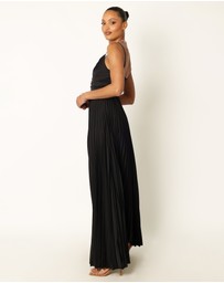Petal & Pup - Naira Pleated Maxi Dress - Black