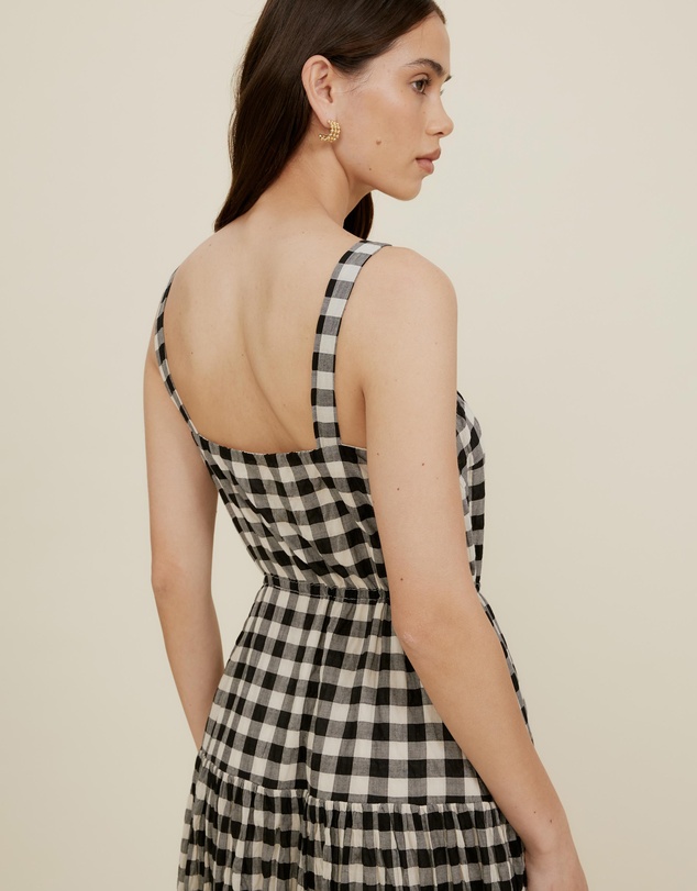 The Fated - Yvelines Check Midi Dress
