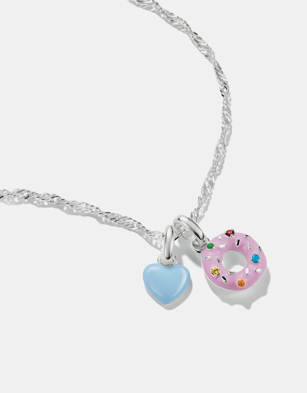 THOMAS SABO - Silver-Plated Donut Charm with Colourful Stones