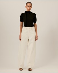 Tussah - Alice Neck Tie Knitted Top