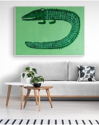 Inka Arthouse - Green Crocodile by Nancy McKie