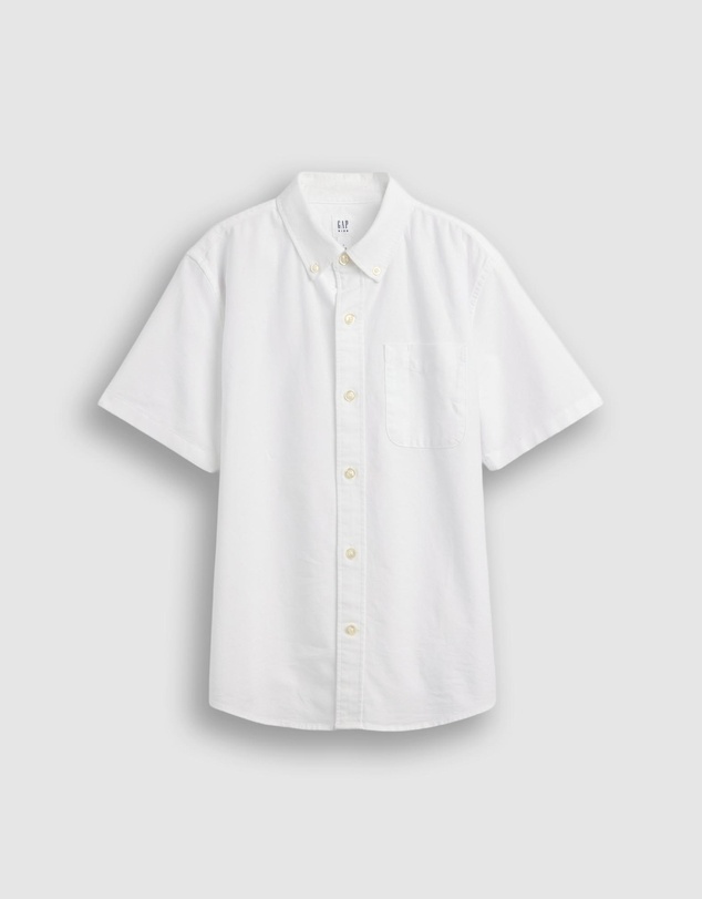 GAP - Short Sleeve Standard Oxford Shirt - Kids