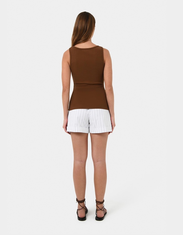 Forcast - Devin Ribbed Singlet Top