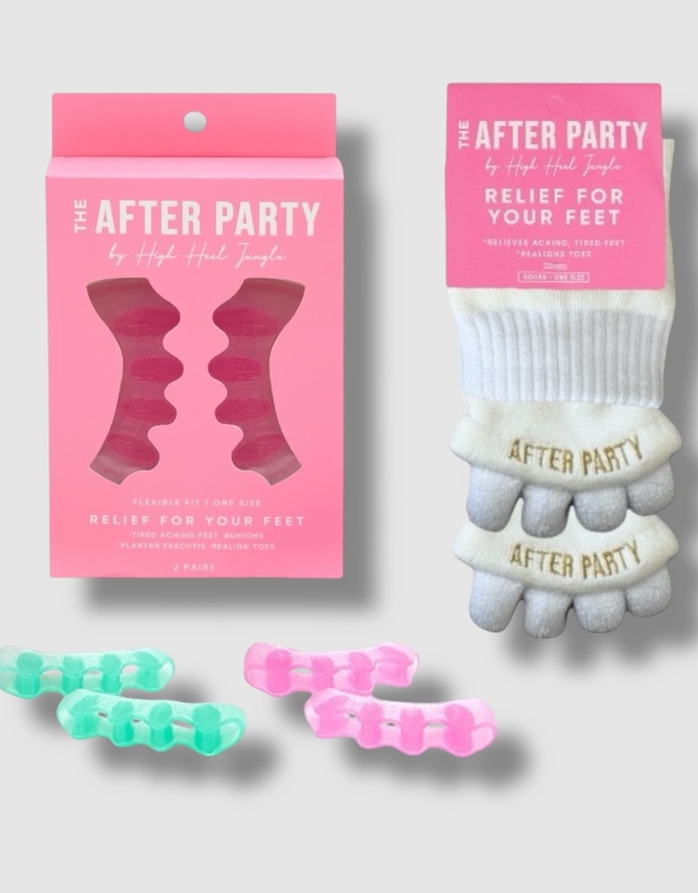 High Heel Jungle - The After Party Silicon Gel Toe Separators & Foot Relief Alignment Socks - Value Bundle