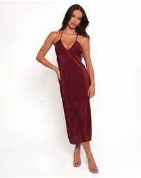 Petal & Pup - Safi Plisse Maxi Dress - Wine