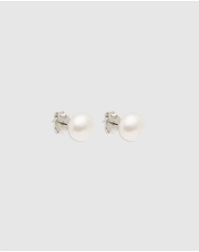 By Charlotte - Floating On Air Pearl Stud Earrings - 8mm