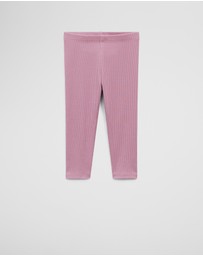 Country Road - Organically Grown Cotton Blend Solid Rib Legging
