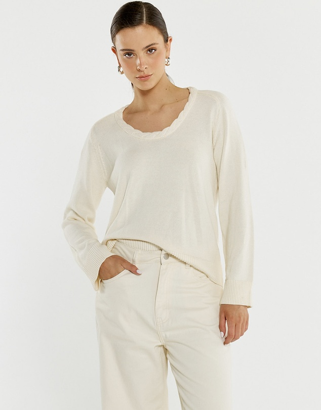 Sass - Roe Braided Neck Knit