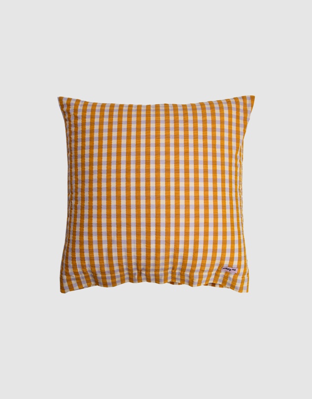 Mosey Me - Mango Seersucker Euro Pillowcase Set