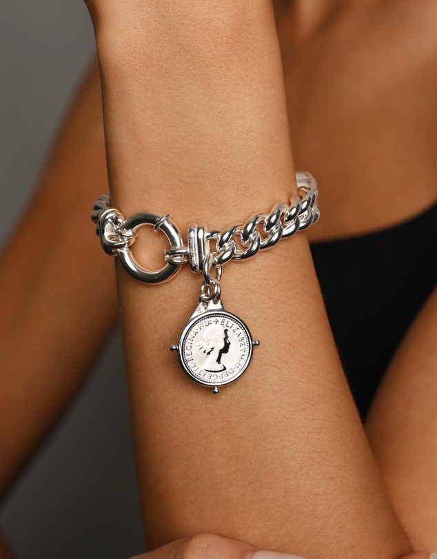 Von Treskow - Small Mama Bracelet with Compass Frame Coin