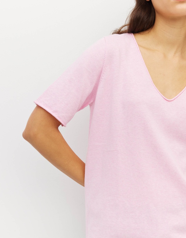 JH Lounge - JHL V-Neck T (Fine Cotton Cashmere) Candy Marle