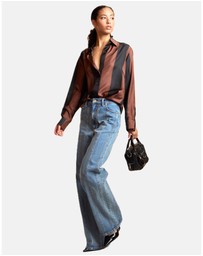 Cynthia Rowley - Silk Striped Button-Up Shirt