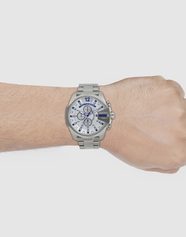 Diesel - Mega Chief Silver-Tone Analogue Watch
