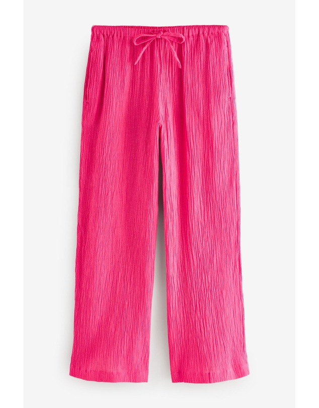 NEXT - Wide Leg Textured Trousers with Linen
