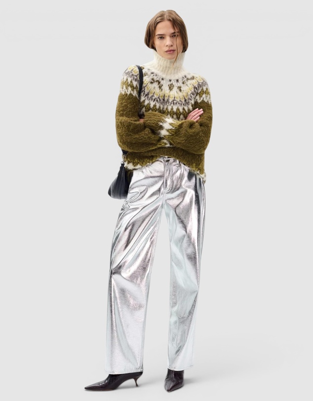 rag & bone - Logan Faux Leather Wide Leg Pants