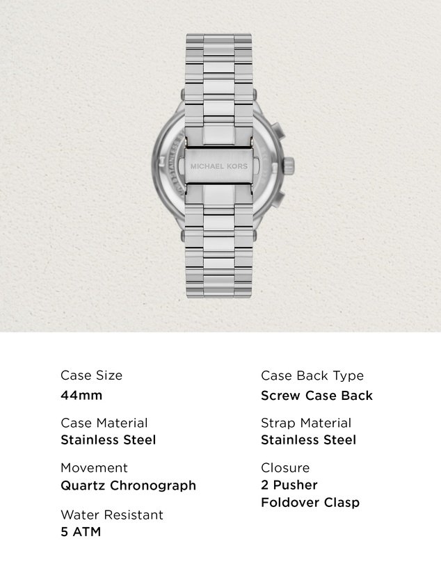 Michael Kors - Billie Silver Tone Chronograph Watch