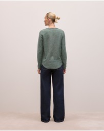 Trenery - Ottoman Marle Long Sleeve T-shirt in Forest