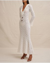 BY JOHNNY. - Eliana Tie Sheer Ankle Dress