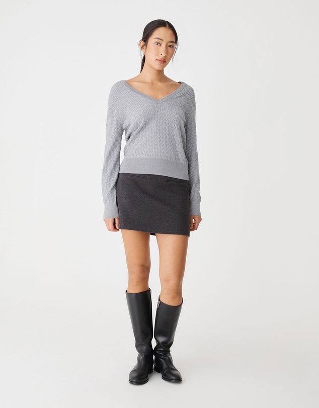 Forcast - Carla V-Neck Cable Knit