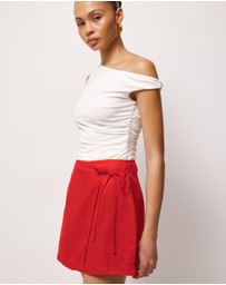 AERE - Linen Wrap Skirt