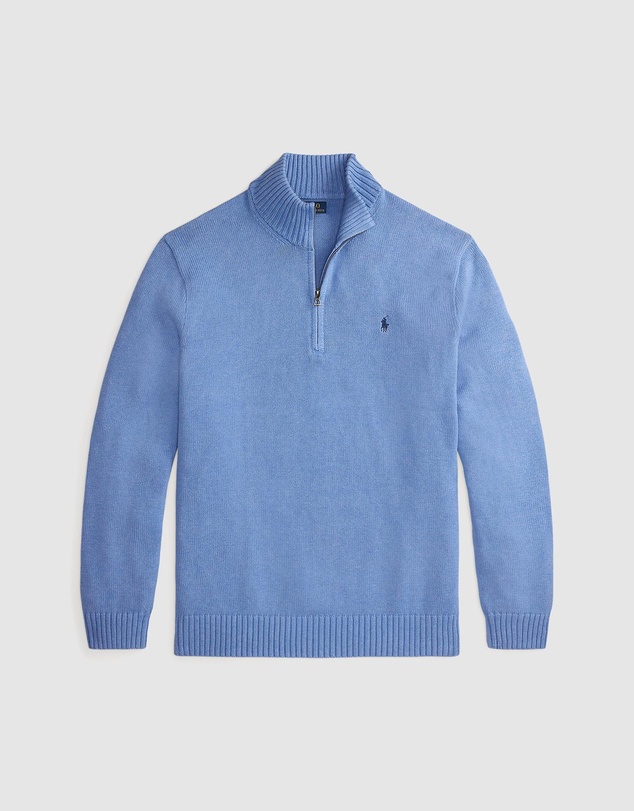 Polo Ralph Lauren - Big & Tall - Cotton Quarter-Zip Sweater - ICONIC EXCLUSIVE