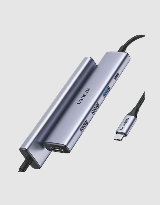 Ugreen - UGREEN 5-in-1 100W USB-C Hub 4K HDMI PD 5GPS Grey