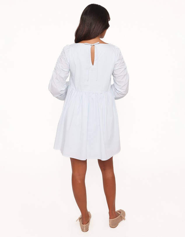 Petal & Pup - Micaela Long Sleeve Mini Dress - Baby Blue