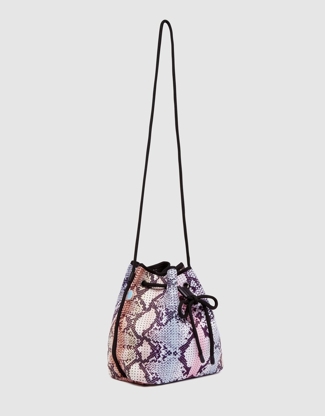 Chuchka - Shyla Snakeskin Neoprene Bucket Bag