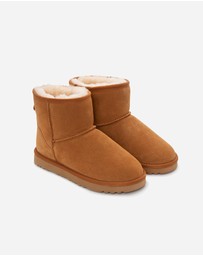 Ozwear Connection Uggs - Ugg Boots Genuine Australian Sheepskin Unisex Mini Classic Suede