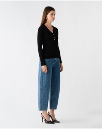 Esmaee - Fluted Knit Top