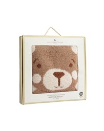 Living Textiles - Fluffly Jacquard Blanket - Cuddly Bear