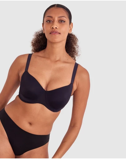 Bras N Things - Sapphire Smooth Full Coverage Bra - Black