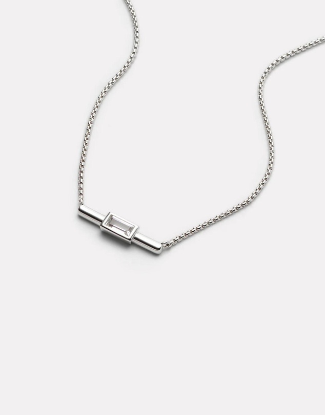 Najo - Skye Silver Cubic Zirconia Necklace