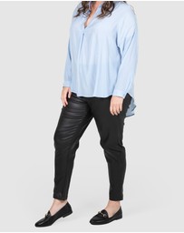 Love Your Wardrobe - Parker PU Coated Jeans