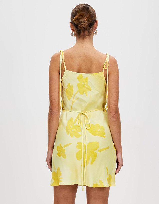Third Form - Wild Flower Wrap Mini Slip Dress