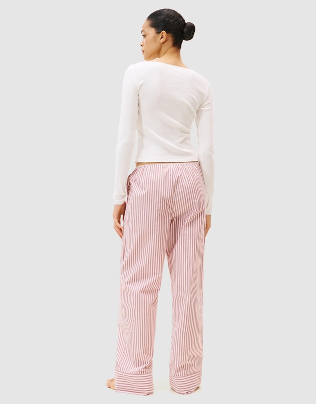 Tommy Hilfiger - Longsleeve Tee Pointelle Poplin PJ Set - Iconic Exclusive