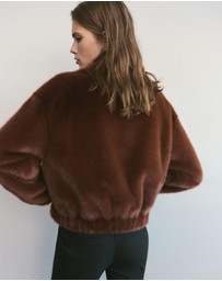 M.N.G - Faux-Fur Jacket With Pockets