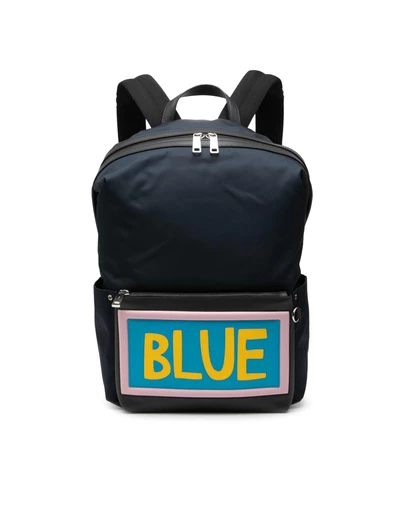 Pre-Loved by Azura Reborn - Pre-Loved Nylon Vocabulary Blue Backpack