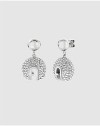 Furla - Furla Flow Crystal Silver-Tone Earrings