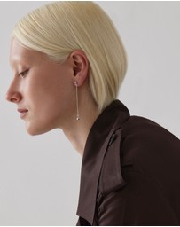 Najo - Sunbeam Silver Stud Drop Earrings