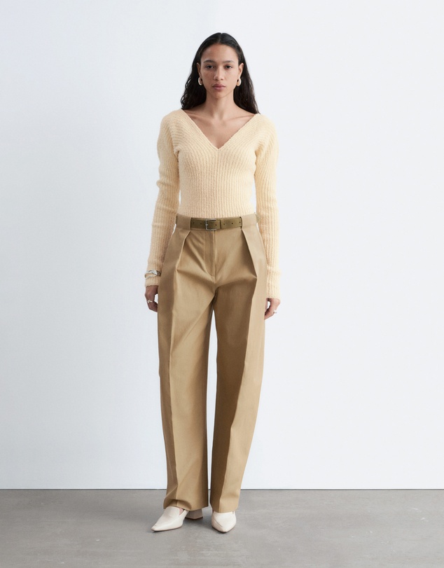 & Other Stories - Rib-Knit V-Neck Top