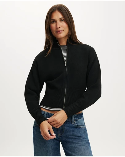 Cotton On - Lotus Cinched Zip Knit