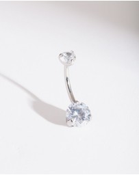 Lovisa - Titanium Classic Diamante Belly Bar