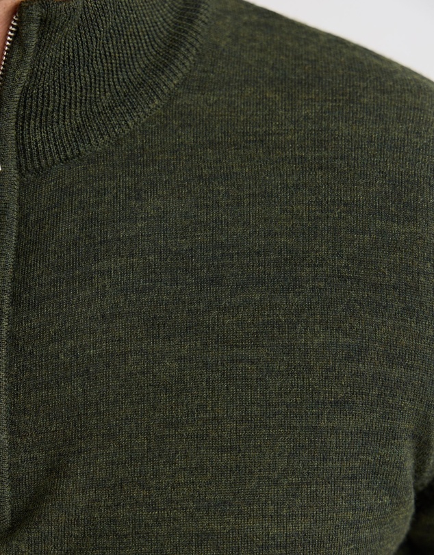 Oxford - Merino Zip Neck Pure Wool Pullover