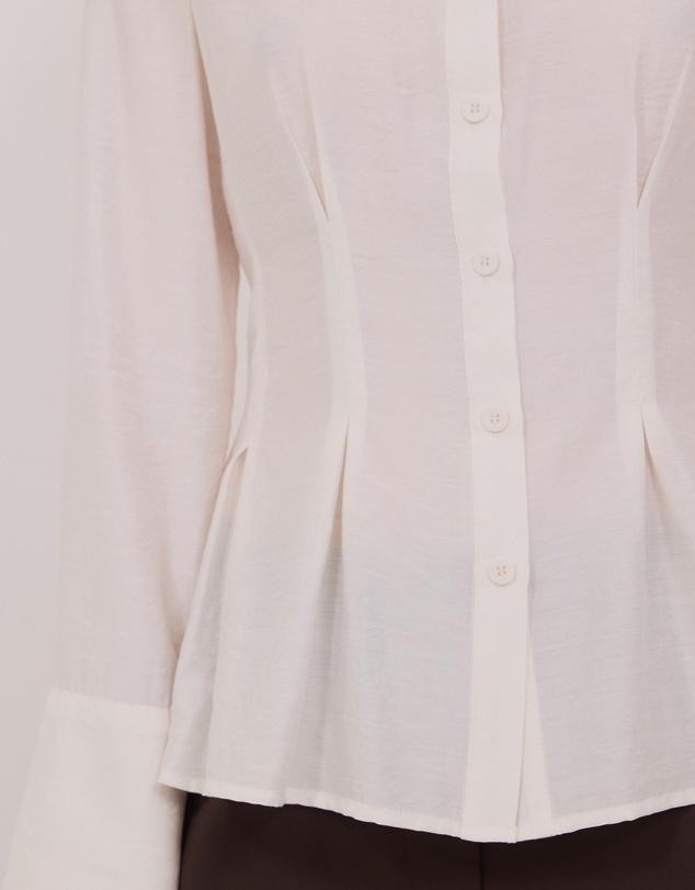 Calli - Mae Pin Tuck Sheer LS Shirt