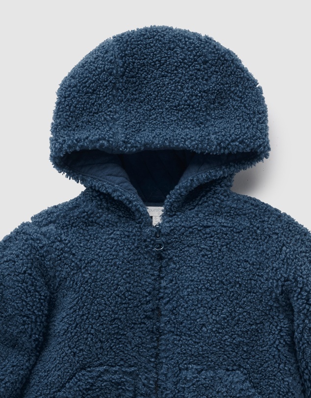 Purebaby - Shearling Hooded Jacket-Kids-Babies